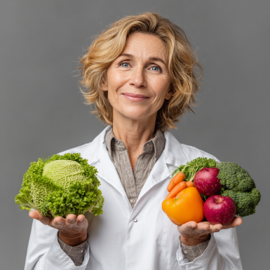 Echipa de nutriționiști MealTree consultând un senior